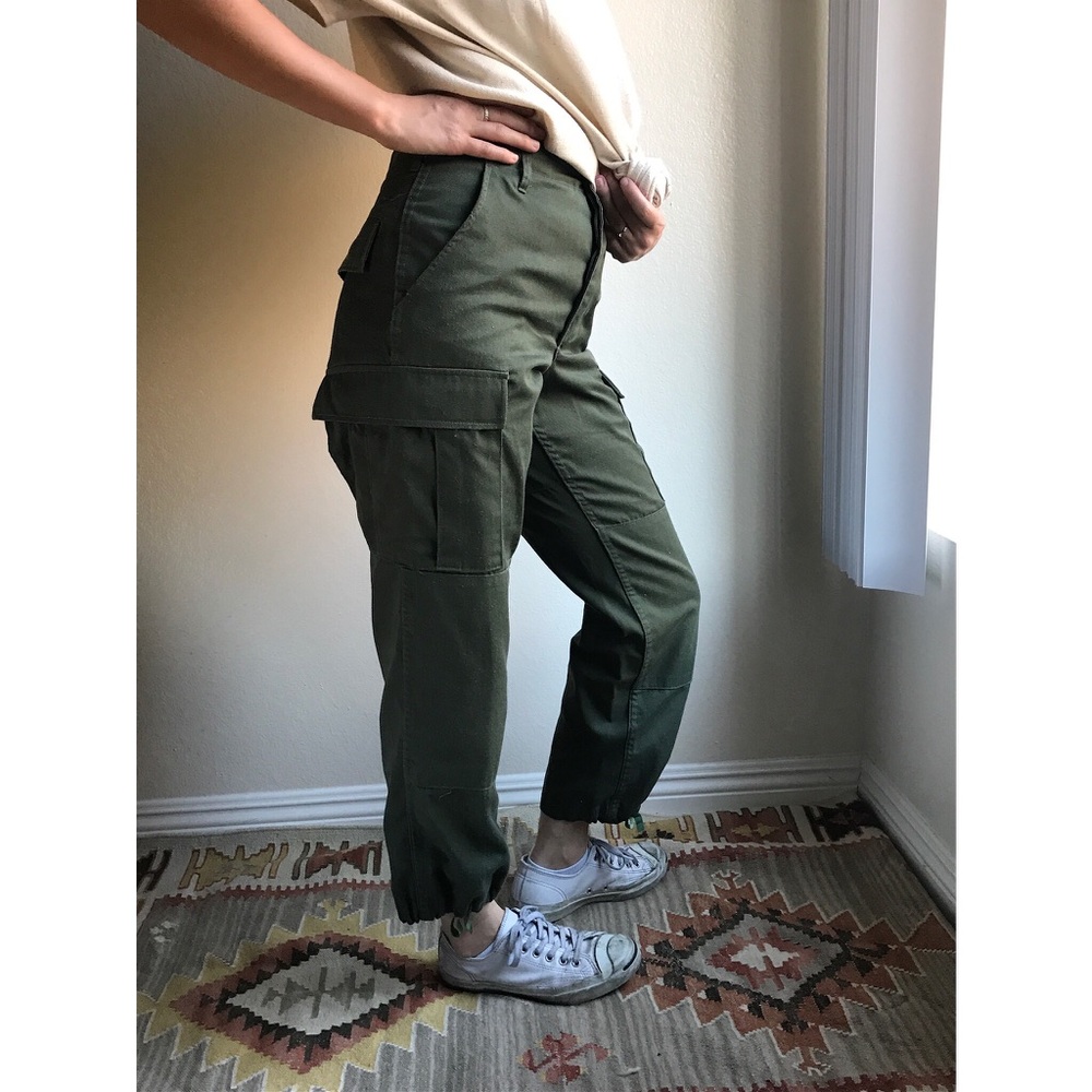 [vintage] high waist army cargo pants - Picture 4 of 12